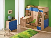 Детская мебель Радуга (бук шпрея/синий)